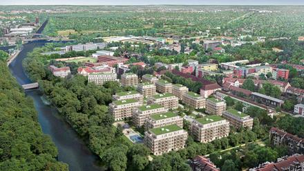 Bauprojekt Greenpark auf dem ehemaligen Blub-Gelände in Neukölln.