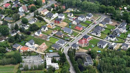 Eine Siedlung am Stadtrand.