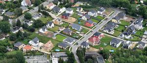 Eine Siedlung am Stadtrand.