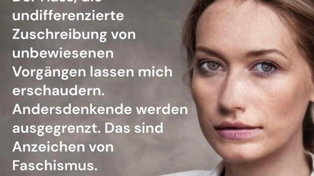 Die AfD Göppingen wirbt mit einem durch eine Künstliche Intelligenz (KI) erstelltem Foto. 