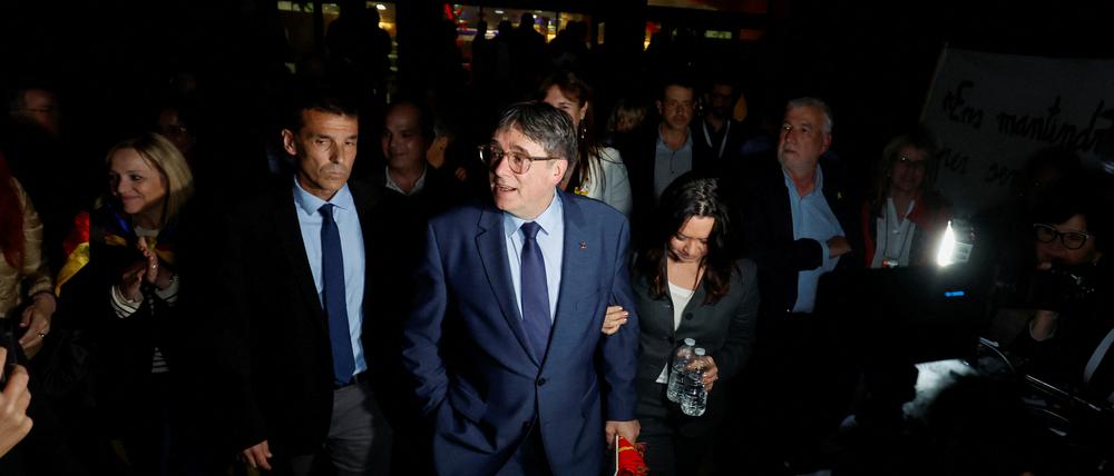 Carles Puigdemont im französischen Elne.