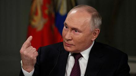 Der russische Präsident Wladimir Putin in einem Fernsehinterview im März.