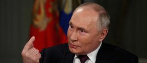 Der russische Präsident Wladimir Putin in einem Fernsehinterview im März.