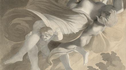 Pierre-Paul Prud’hon: „L’Enlèvement de Psyché“, um 1808.
