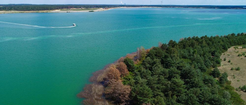 Der Sedlitzer Sees im Lausitzer Seenland.