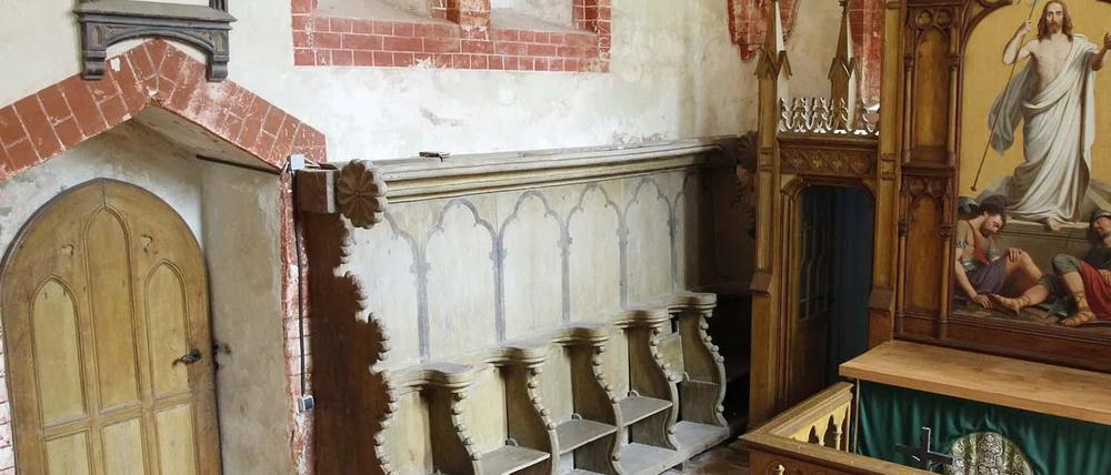 Das aus Eiche gefertigte Gägelower Chorgestühl stammt von 1248.