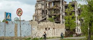 Ein zerstörtes Gebäude in der Region Luhansk.