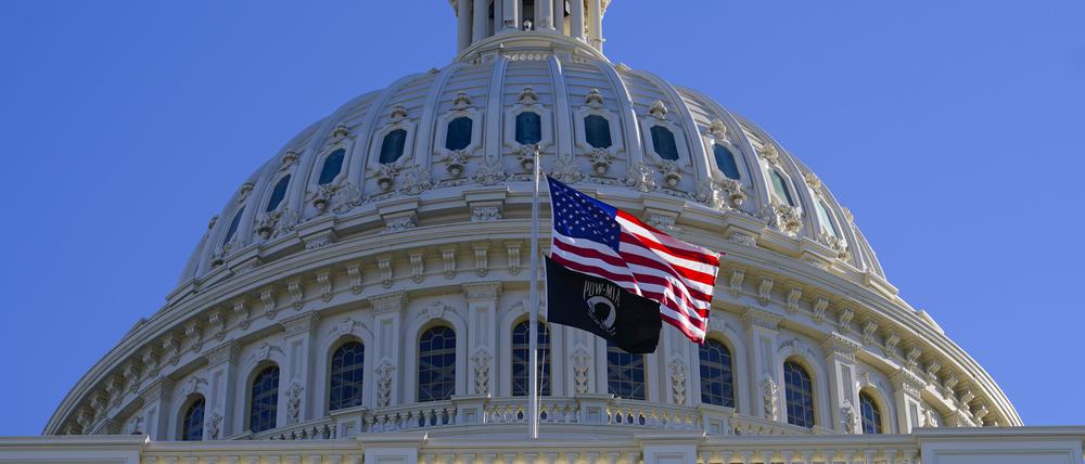 Die US-amerikanische Fahne in Washington.