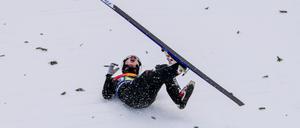 Auch am Samstag gab es in Planica wieder einige Stürze.