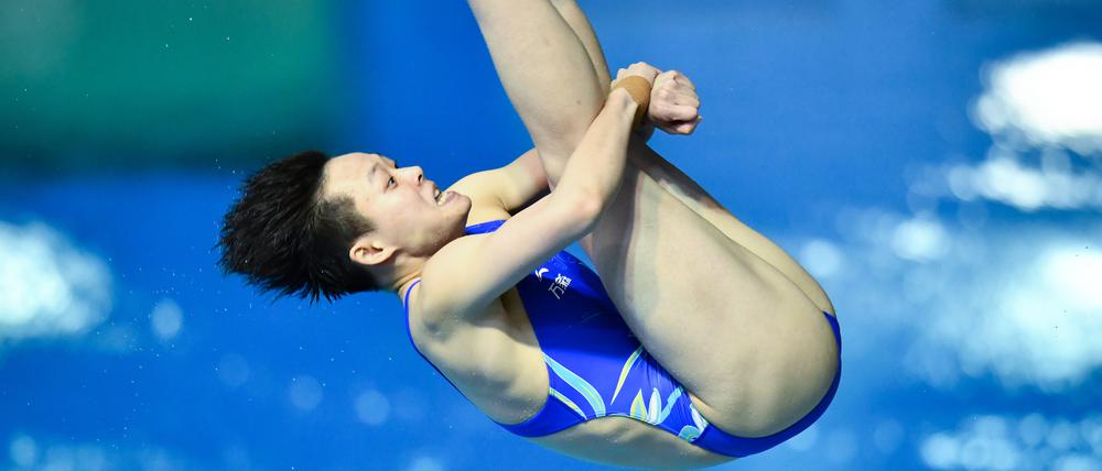 Sehr zur Freude der chinesischen Fans. Chen Yiwen gewann das Springen vom 3-Meter-Brett.