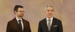 Marco Buschmann und Stephan Harbarth im Schloss Bellevue.