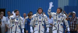 Vor dem Flug ins All waren die Sprunggelenke der ISS-Astronauten noch in Ordnung.