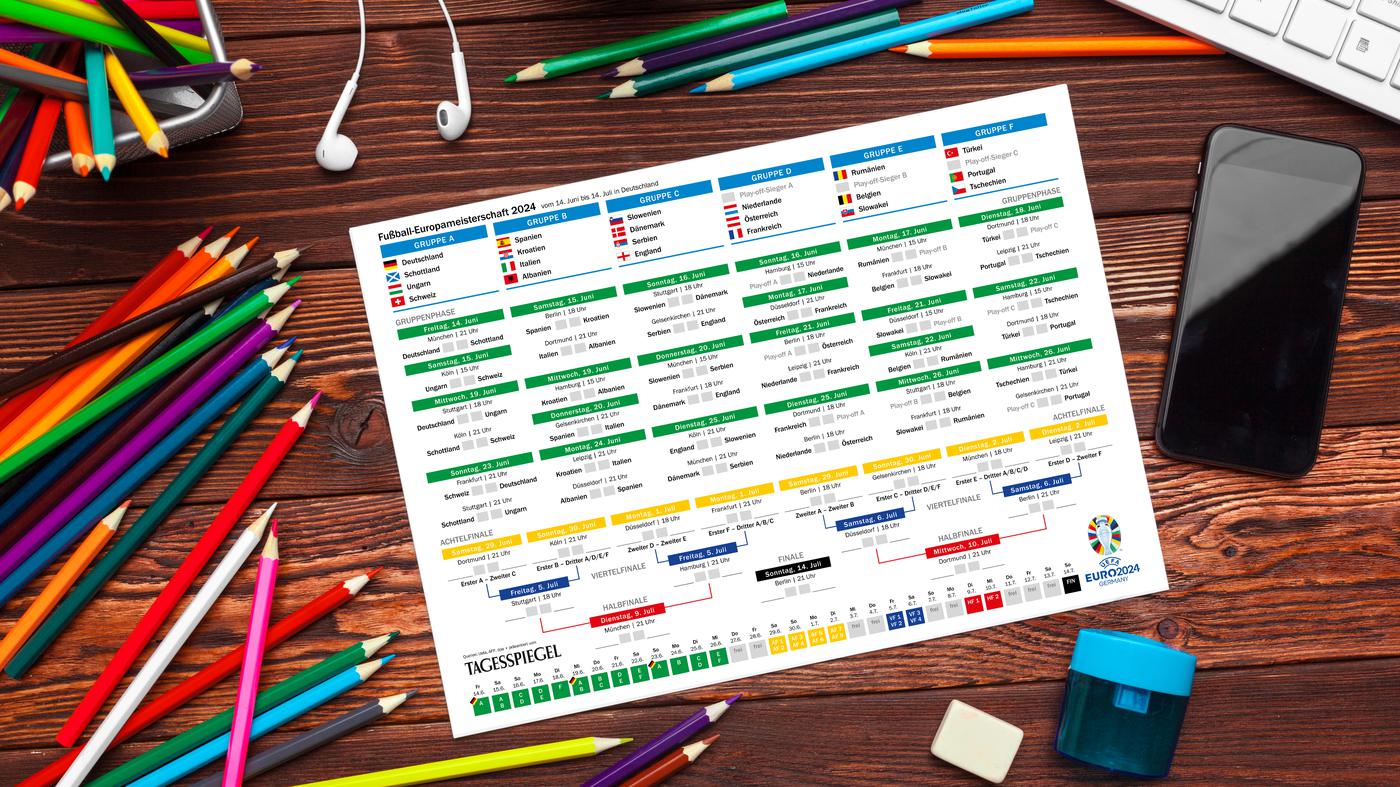 EMSpielplan 2024 als PDF zum Ausdrucken Alle Begegnungen, Uhrzeiten