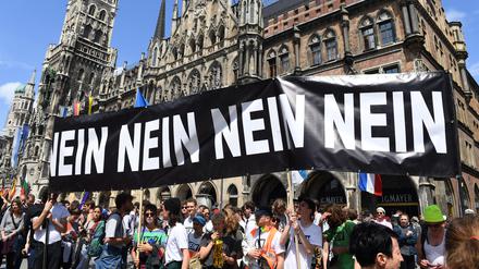 Demonstration gegen das neue Polizeiaufgabengesetz in Bayern in München (Archivbild von 2018).