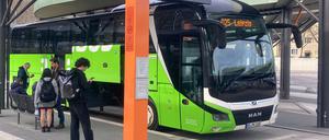 Ein Flixbus am ZOB Berlin