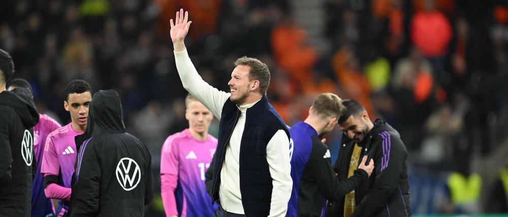 Julian Nagelsmann hatte allen Grund zur Freude nach dem Sieg gegen die Holländer.