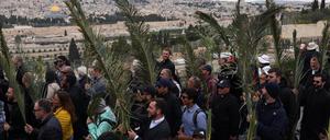 Die Hoffnung hört nicht auf. Palmsonntag-Prozession in Jerusalem, 2024.