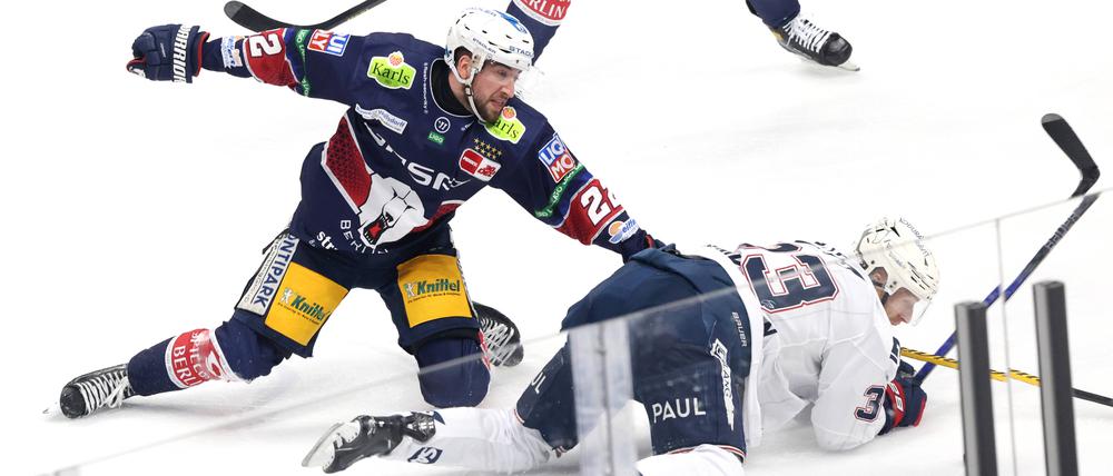 Tobias Eder überzeugte im Viertelfinale gegen die Adler Mannheim durch seinen hohen Einsatz.