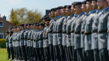 Soldaten beim Feierlichen Gelöbnis.