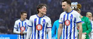 Herthas Anführer. Fabian Reese Hertha und Haris Tabakovic nach dem Spiel gegen Nürnberg.