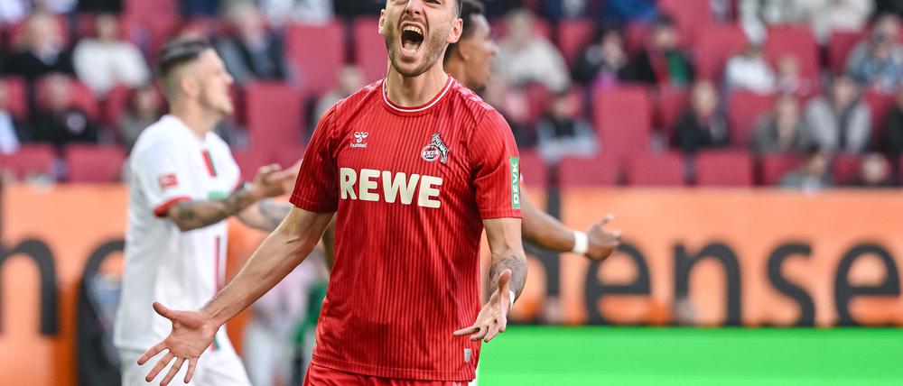 Oh, Mann. Kölns Sargis Adamyan reagiert unzufrieden.