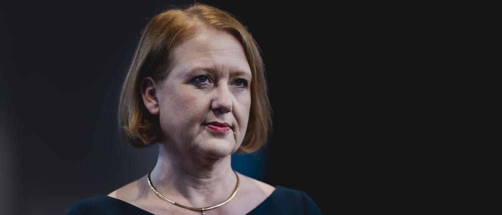 Lisa Paus Buendnis 90/Die Gruenen, Bundesministerin für Familie, Senioren, Frauen und Jugend, aufgenommen nach einer Veranstaltung im Bundesfamilienministerium in Berlin, 06.12.2023.
