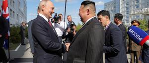 Nordkoreas Diktator Kim Jong-un und Russlands Machthaber Wladimir Putin. 
