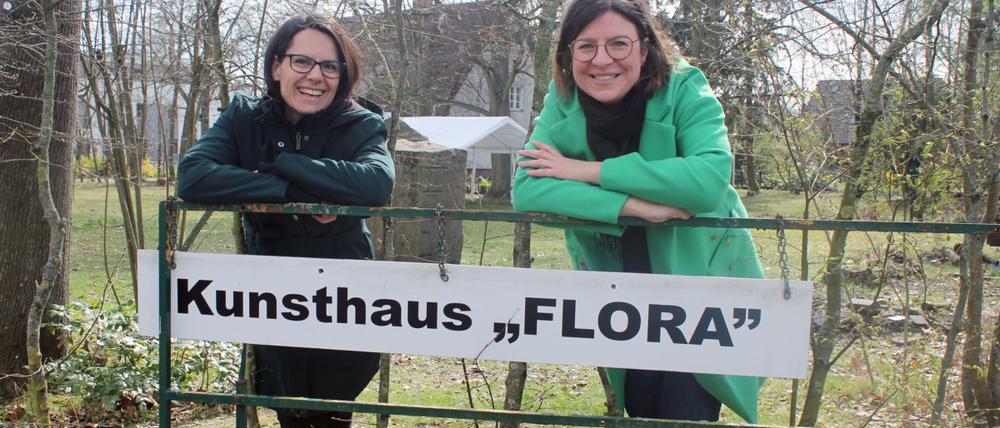 Vereinsvorsitzende Julia Friedrich (l.) und Stellvertreterin Christina Schiller.