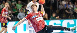 Nils Lichtlein (hier im Spiel gegen Wetzlar) traf am Dienstag gegen Schaffhausen siebenmal für die Füchse.
