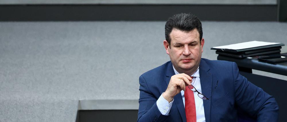 Arbeitsminister Hubertus Heil (SPD) im Bundestag.