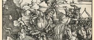 Albrecht Dürers Holzschnitt „Die vier Reiter der Apokalypse“(1497/98).