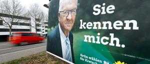 Immer an ihrer Seite. Winfried Kretschmann leiht sich im Wahlkampf alte Sprüche von Angela Merkel.