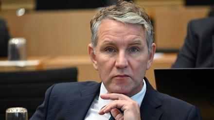 Björn Höcke, AfD-Fraktionschef, während einer Sitzung des Thüringer Landtags. 