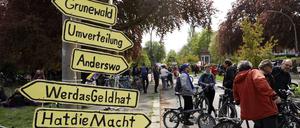 Eine Spaßdemo in Grunewald.