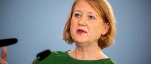 Lisa Paus (Bündnis90/Die Grünen), Bundesministerin für Familie, Senioren, Frauen und Jugend, spricht bei einem Pressestatement zur Kindergrundsicherung.