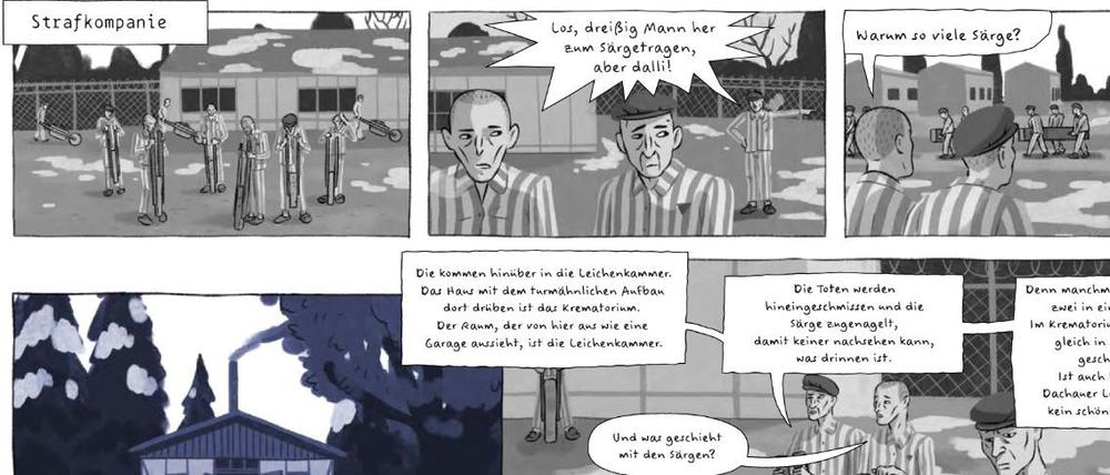Eine Seite aus der Graphic Novel „Ein Überleben lang“.