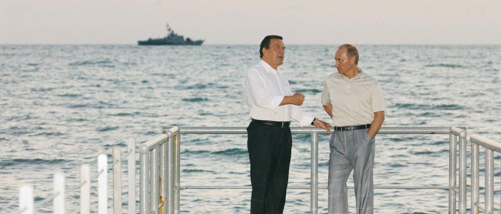 Marmor, Stein und Eisen bricht. Gerhard Schröder und Wladimir Putin 2014 in Sotschi.