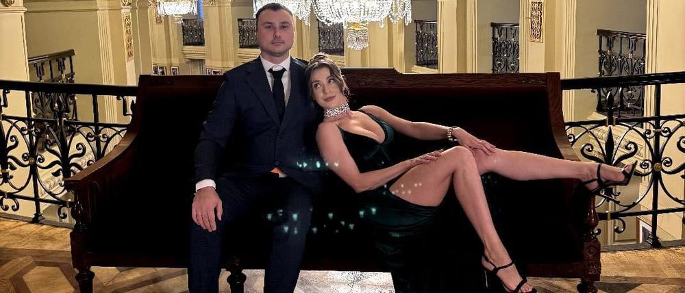 Julija Seniuk beim Fotoshooting im Kiewer Opernhaus.