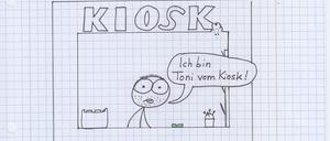 Eine Szene aus „Toni vom Kiosk“.