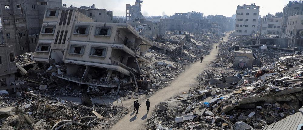 Das zerstörte Flüchtlingslager Jabalia im nördlichen Gazastreifen.