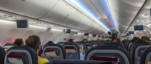 Eine Air Berlin Boeing 737-800 Maschine von innen (Symbolbild). 