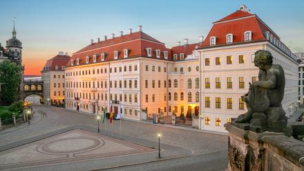 Ansicht vom Taschenbergpalais im Zentrum Dresdens. 