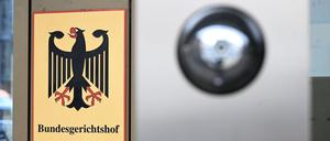 Eingangsbereich zum Bundesgerichtshof (BGH) in Karlsruhe.