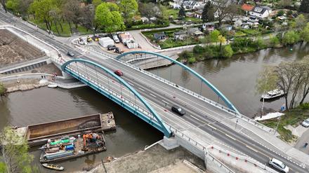 Tegeler Brücke Kopenhagen-Radweg April 2024