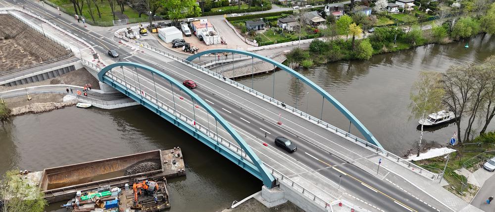 Tegeler Brücke Kopenhagen-Radweg April 2024