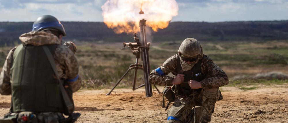 Ukrainische Soldaten an der Front