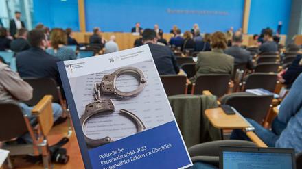 Vorstellung der Polizeilichen Kriminalstatistik 2023 in Berlin.