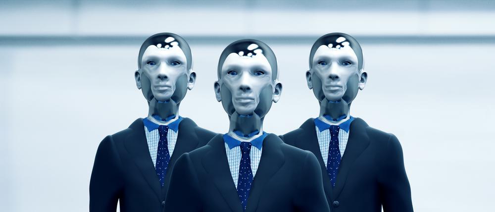 Roboter im Anzug: Auch eine Art maschinelle Manager.