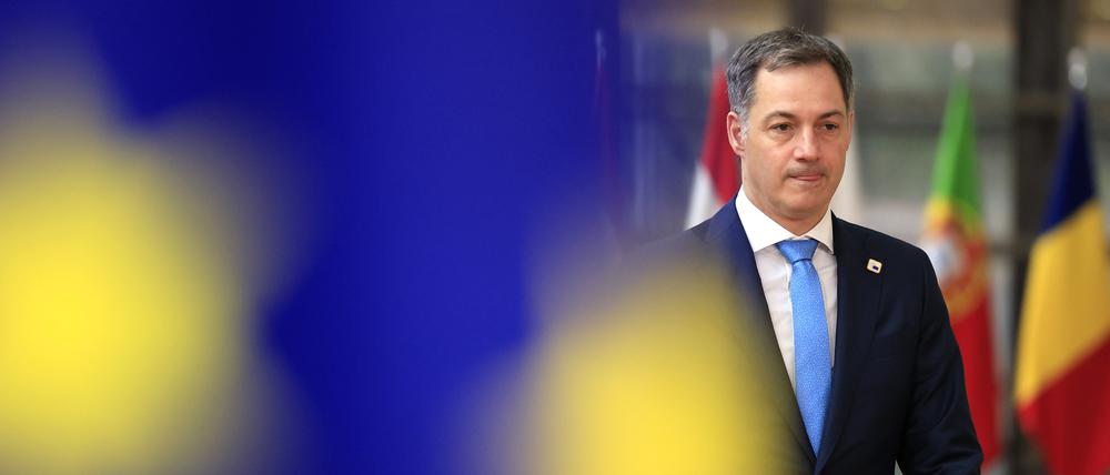 Alexander De Croo, Premierminister von Belgien, trifft zu einem EU-Gipfel ein.