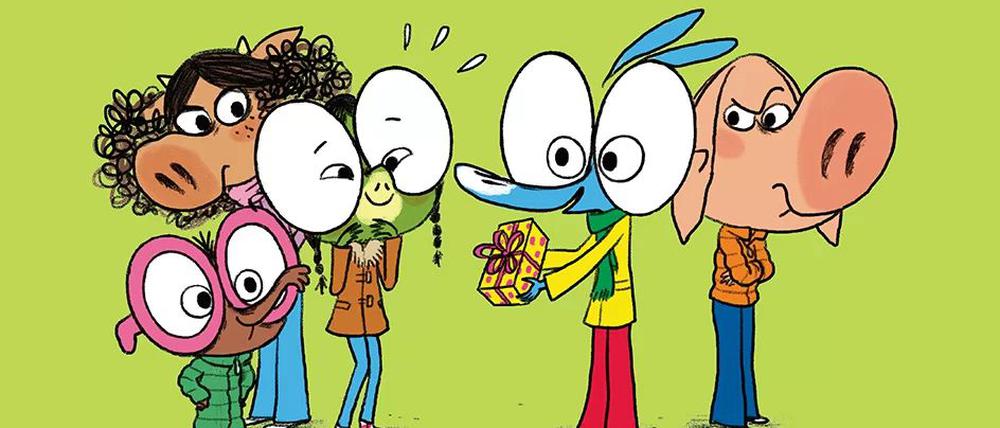 Haupfigur der Comicreihe „Ariol“ ist ein Schüler in Gestalt eines blauen Esels.